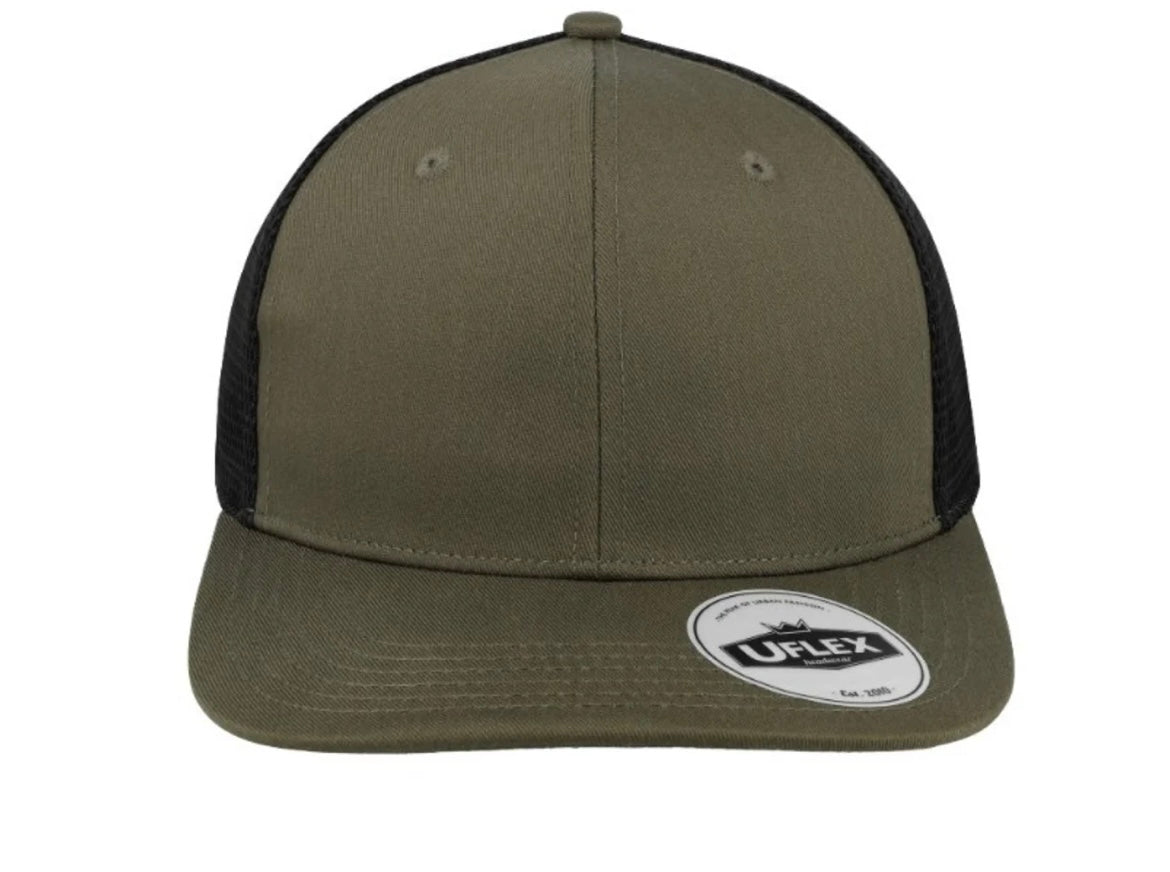Olive/Black Adjustable Trucker UFLEX