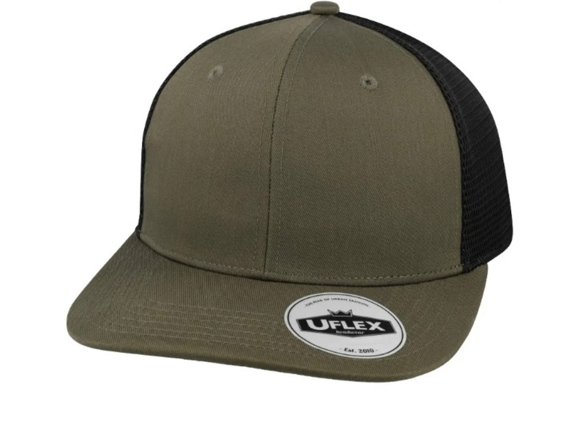 Olive/Black Adjustable Trucker UFLEX