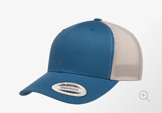 Steel blue/Silver Adjustable Trucker