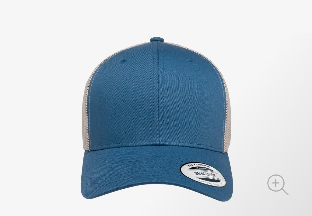 Steel blue/Silver Adjustable Trucker