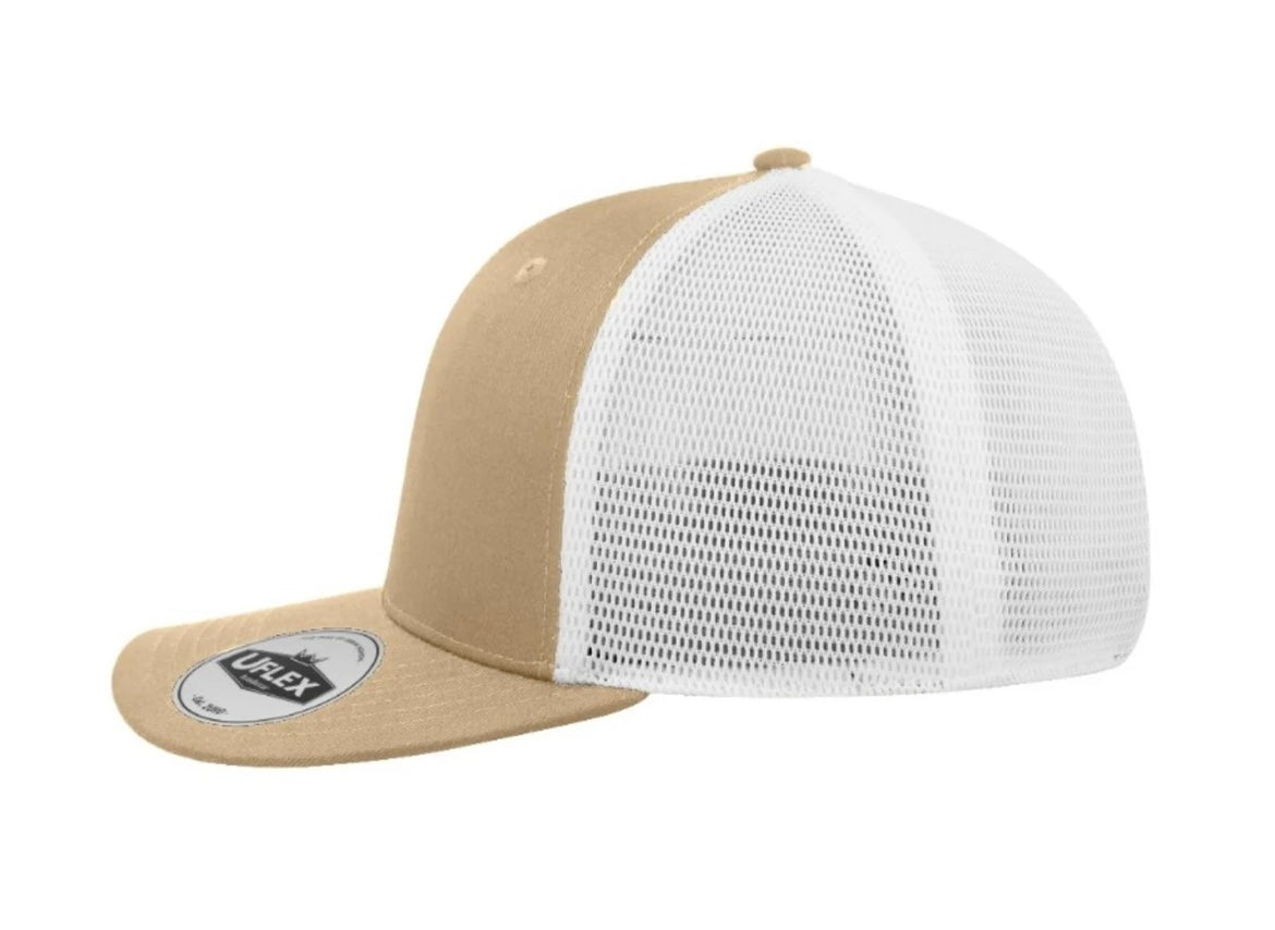 Khaki/White Adjustable Trucker UFLEX