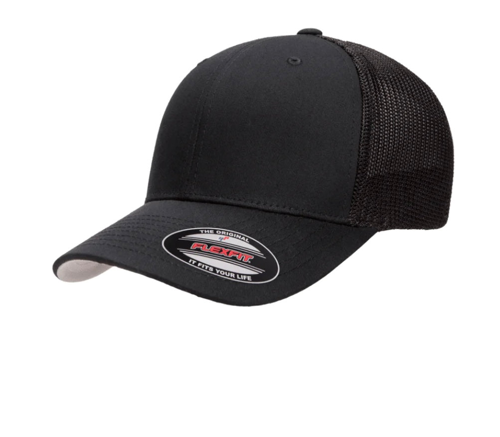 Black Fitted Trucker