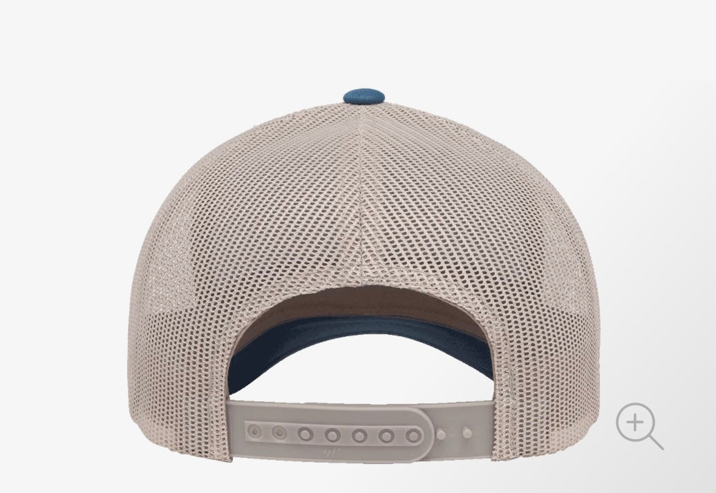 Steel blue/Silver Adjustable Trucker