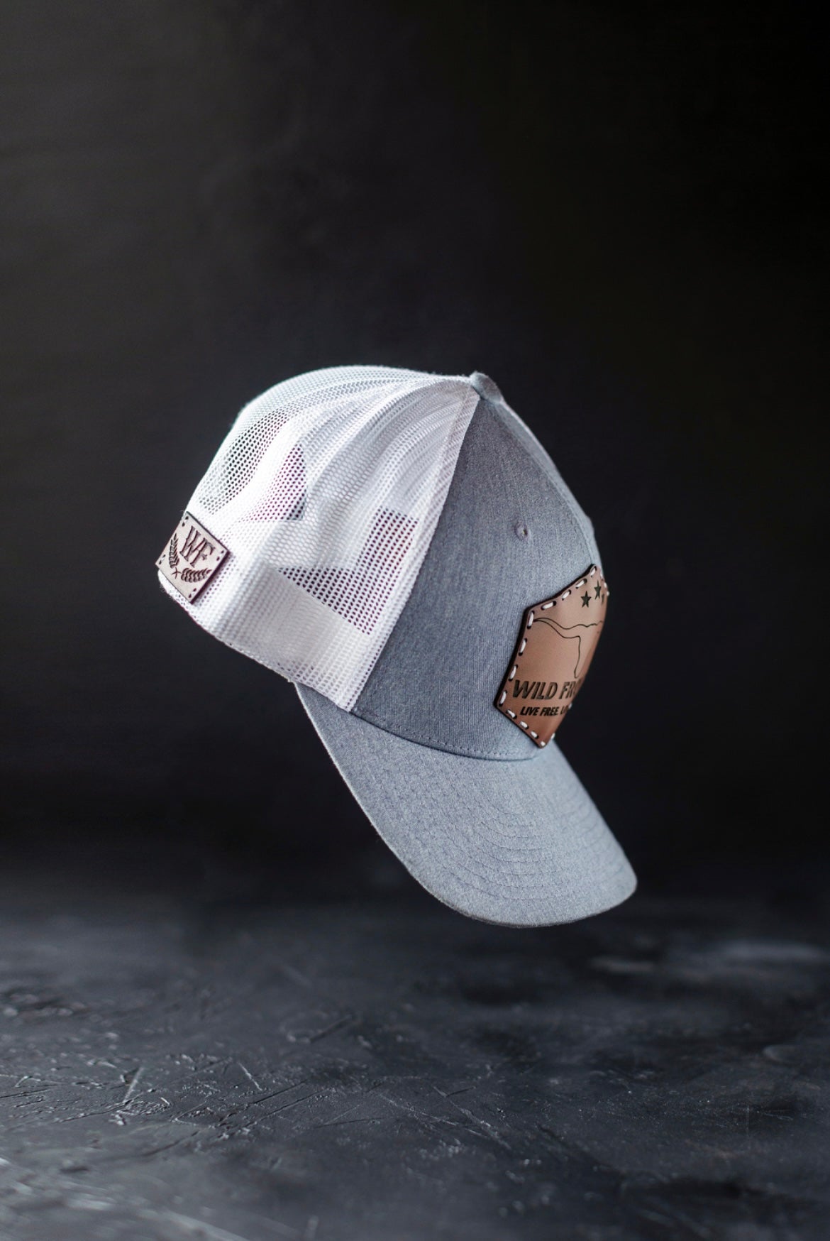 Original Longhorn with Grey/White Adjustable Trucker and White Thread