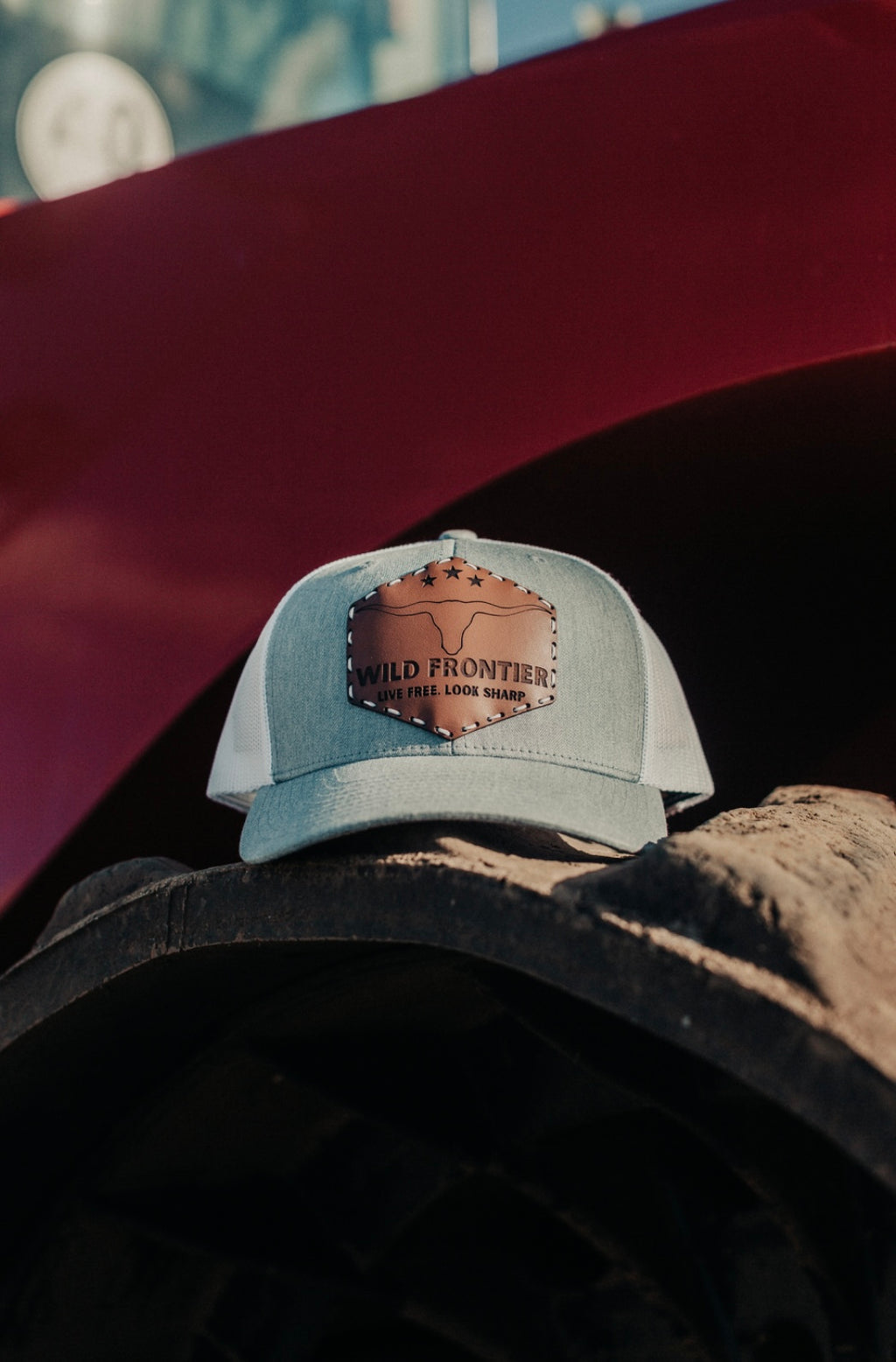 Original Longhorn with Grey/White Adjustable Trucker and White Thread