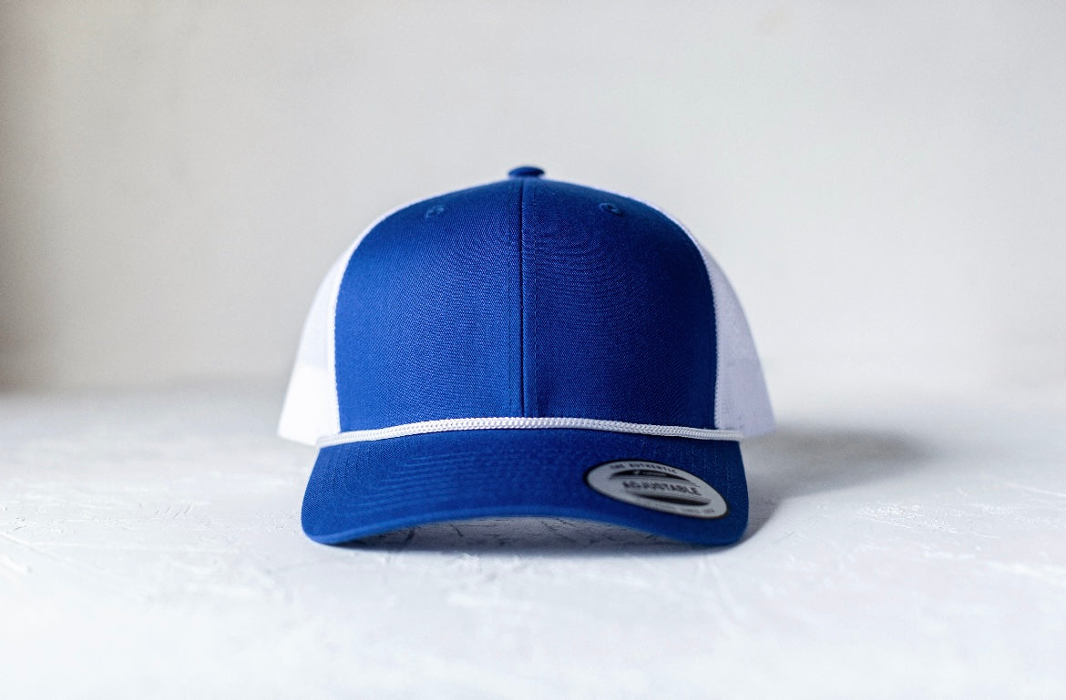 Royal Blue/White Adjustable Trucker