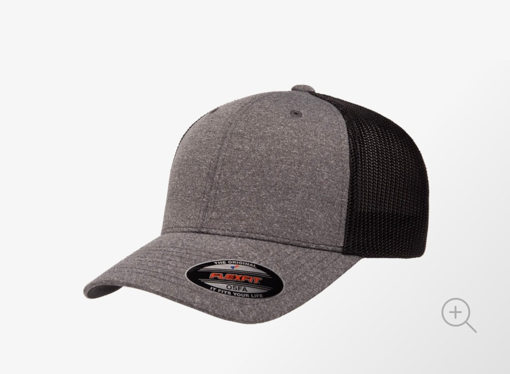 Dark Grey/Black Fitted Trucker